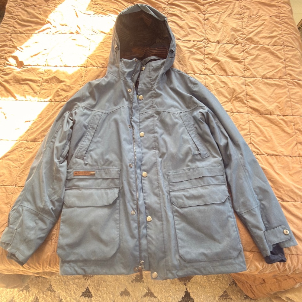 Burton Hellbrook Blue Lake Waxed Snowboarding Jacket